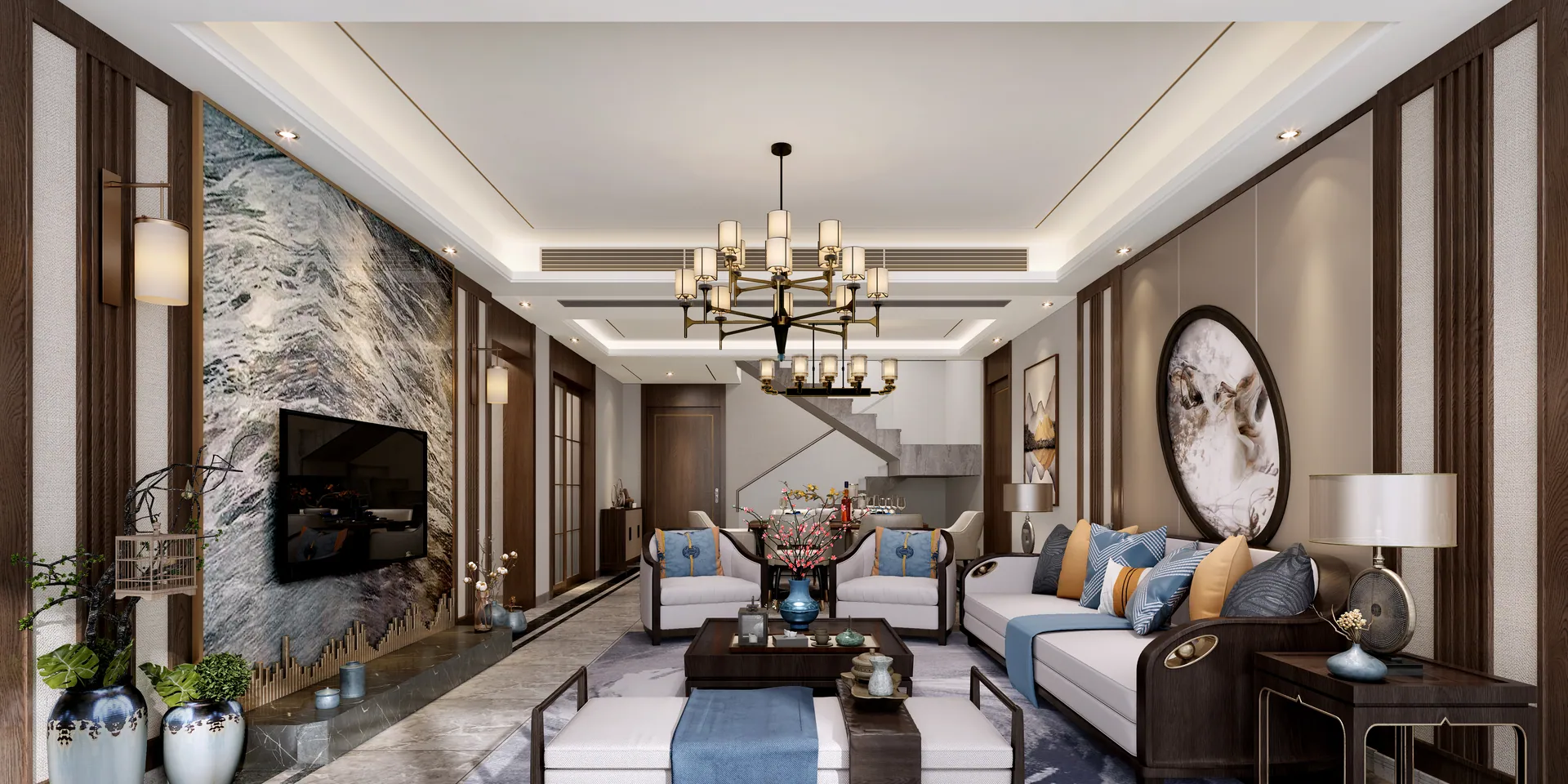 Custom living room interior by YIJU Home
