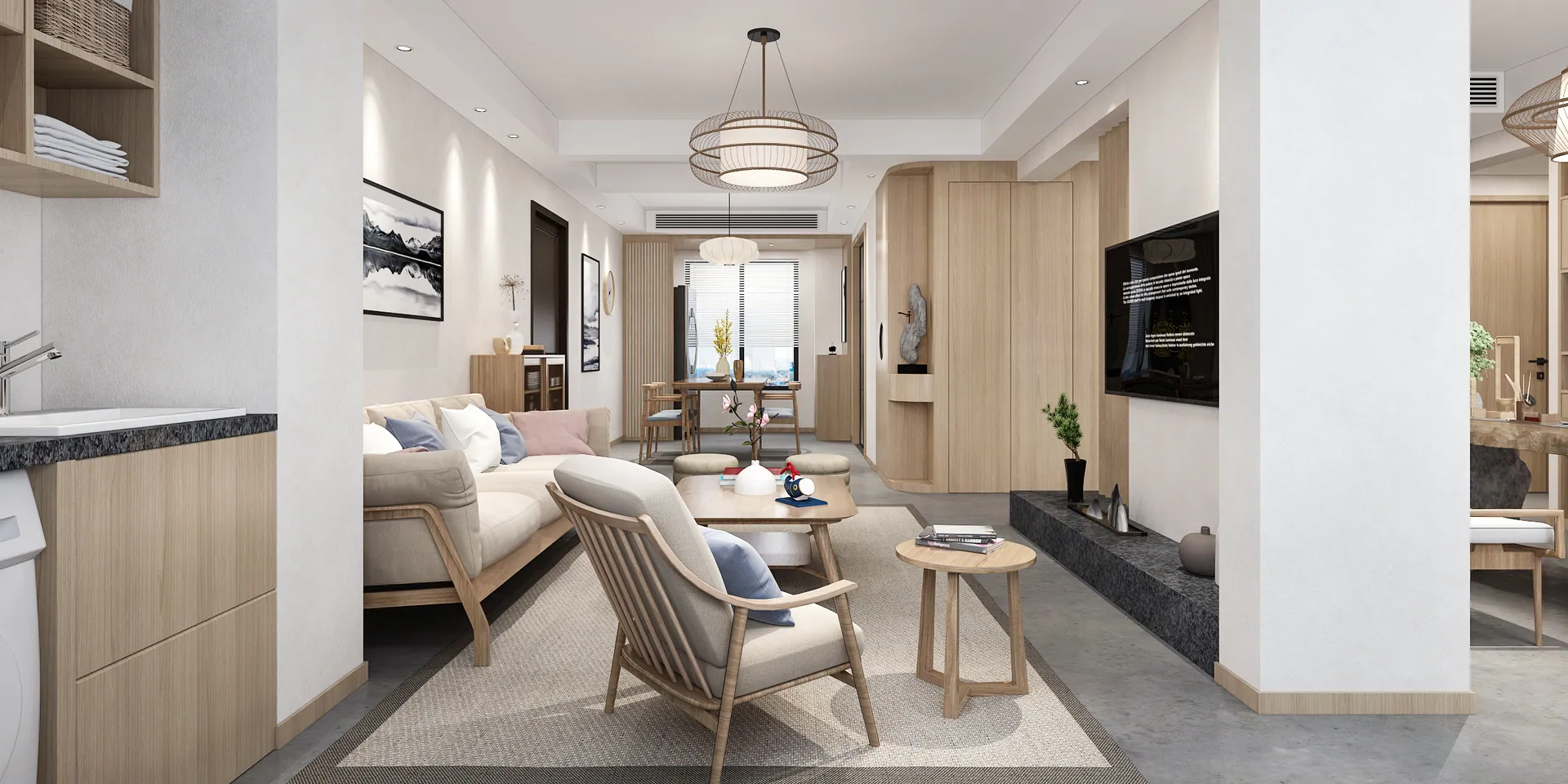 Custom living room interior by YIJU Home