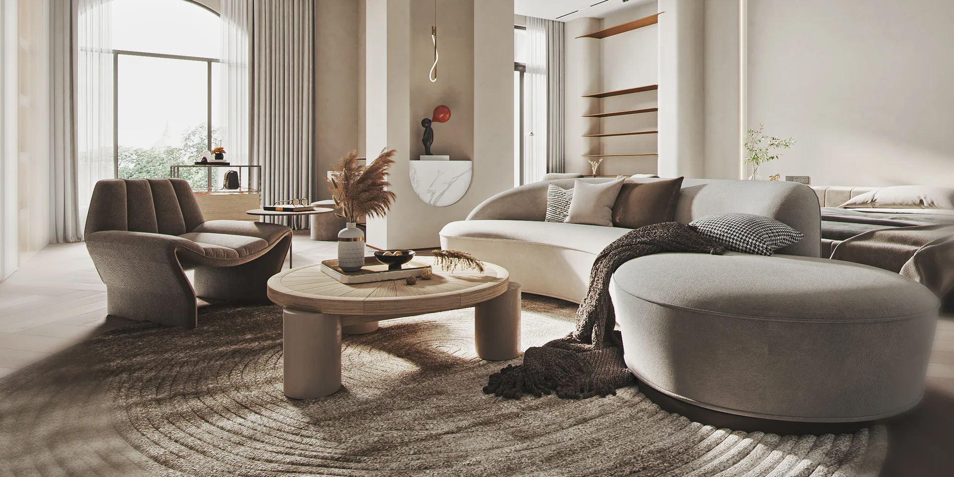 Custom living room interior by YIJU Home